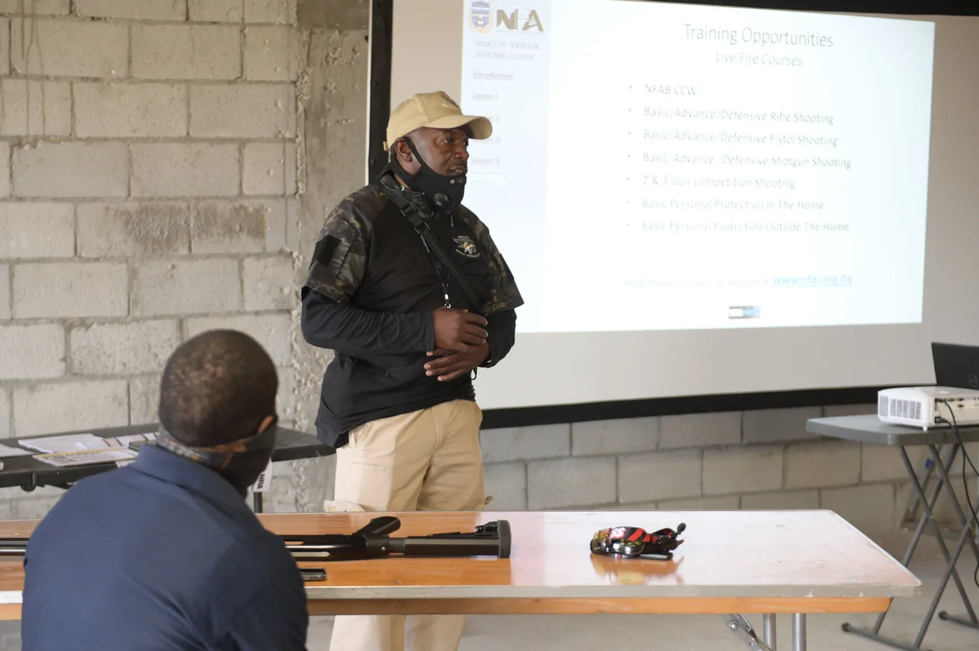 NFA Bahamas safe firearms handling photo